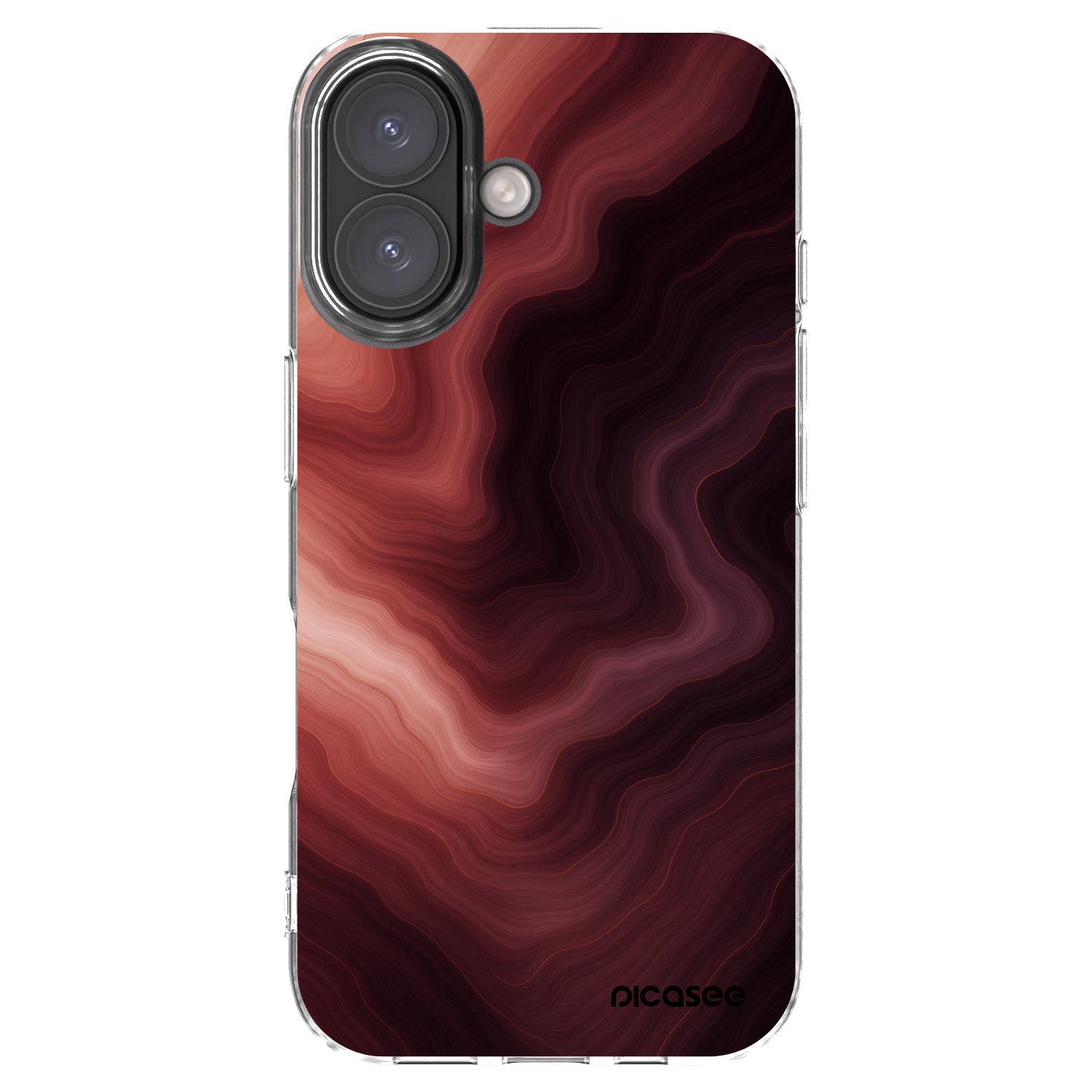 Picasee husă transparentă din silicon pentru Apple iPhone 16 - Rouge