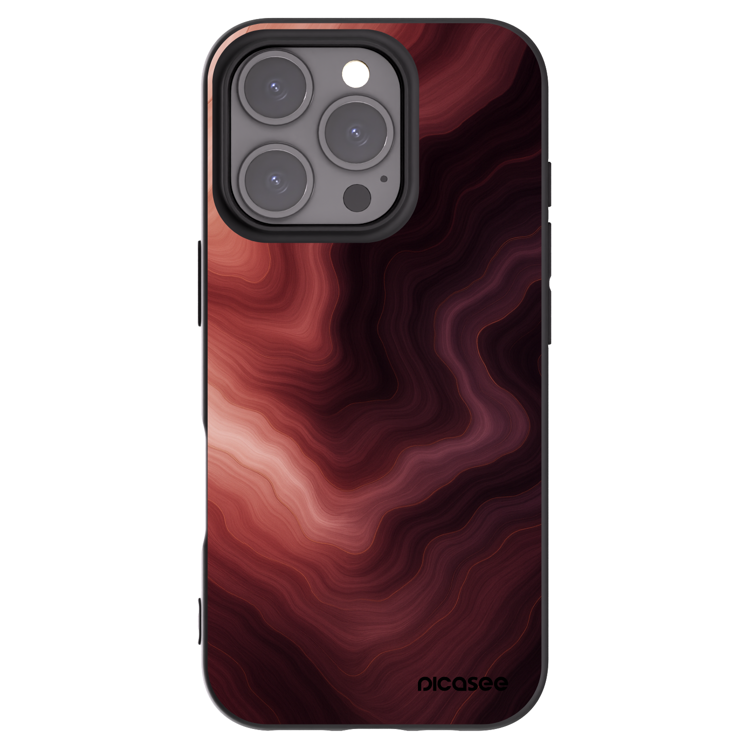 Picasee husă neagră din silicon pentru Apple iPhone 16 Pro - Rouge