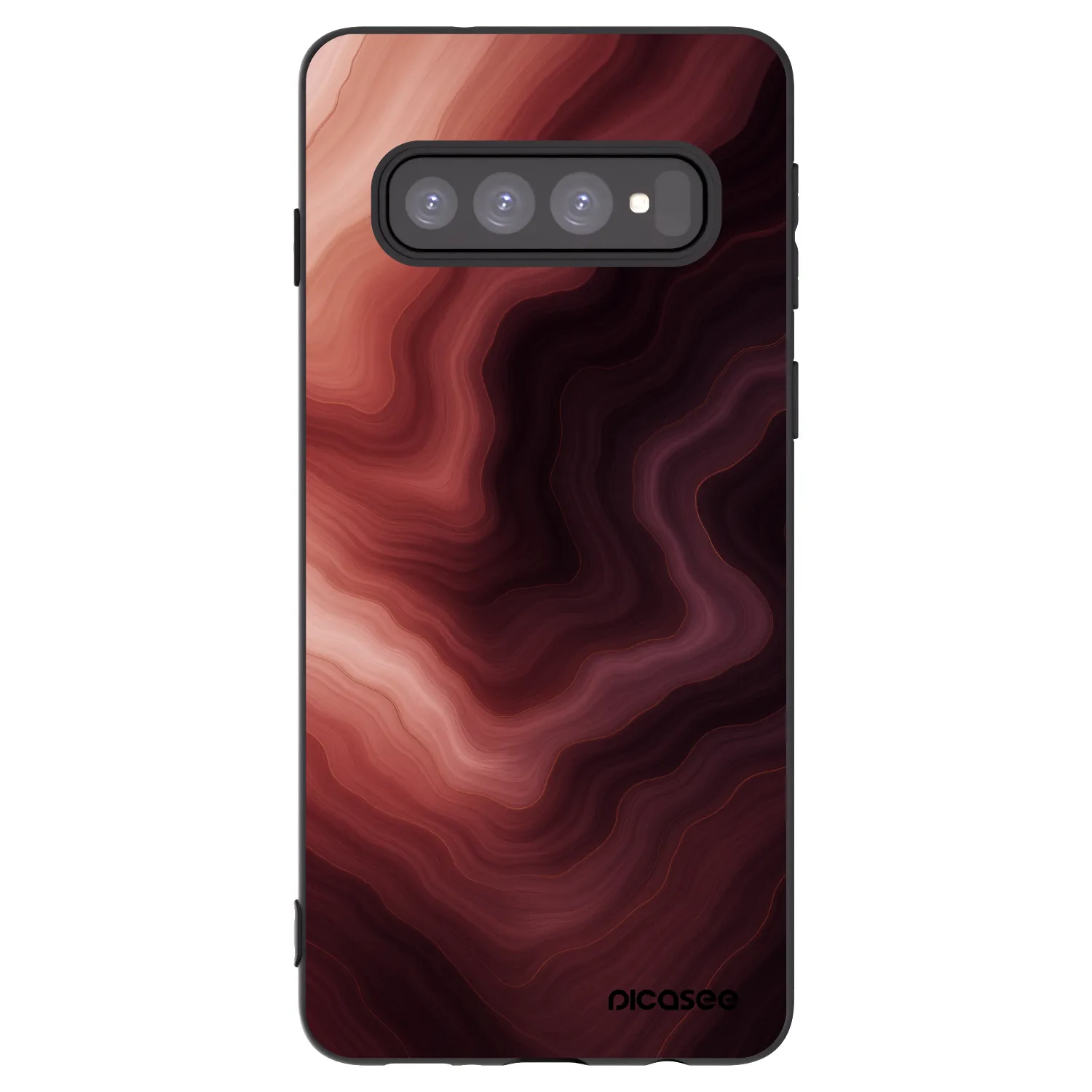 Picasee husă neagră din silicon pentru Samsung Galaxy S10 G973 - Rouge