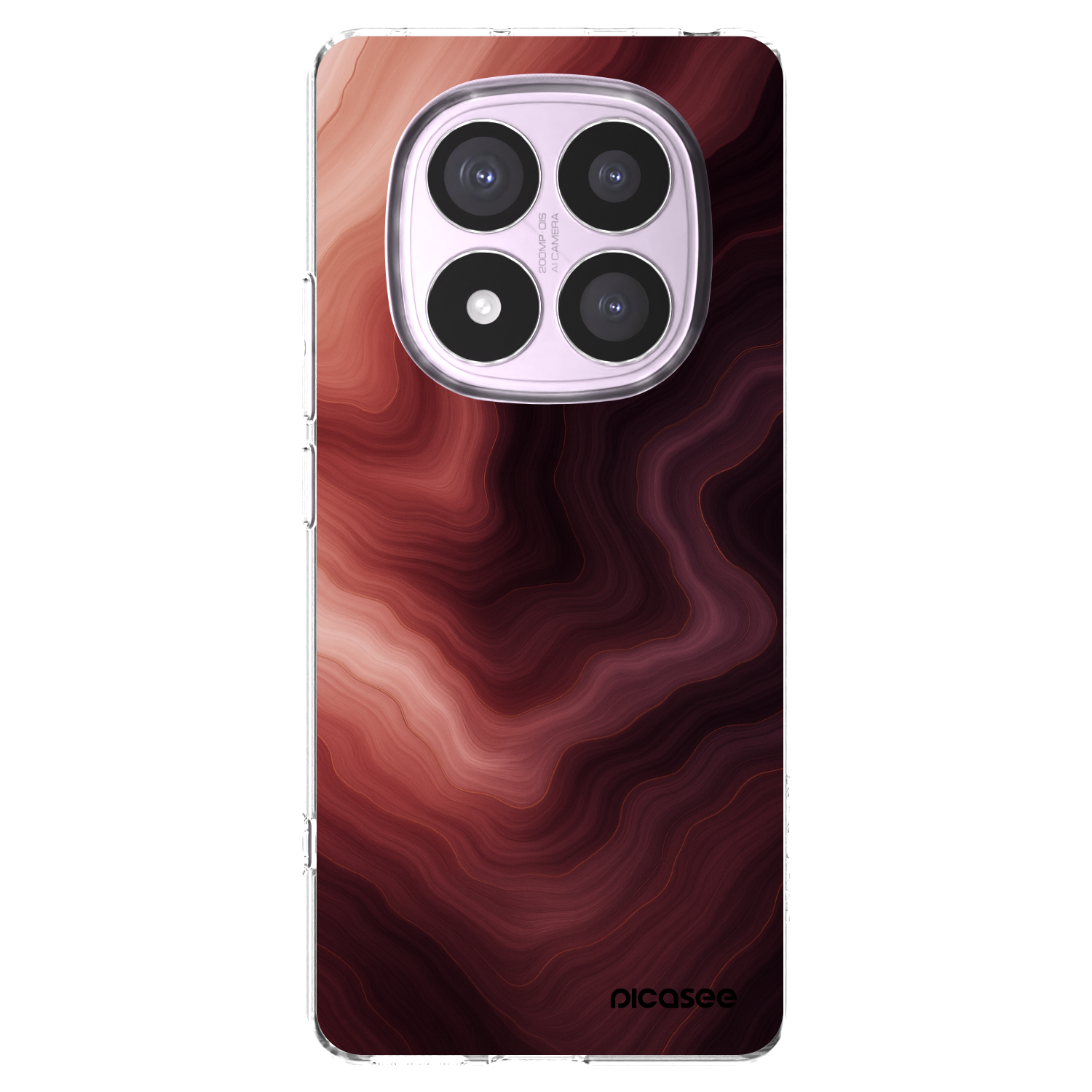 Picasee husă transparentă din silicon pentru Xiaomi Redmi Note 14 Pro 5G - Rouge