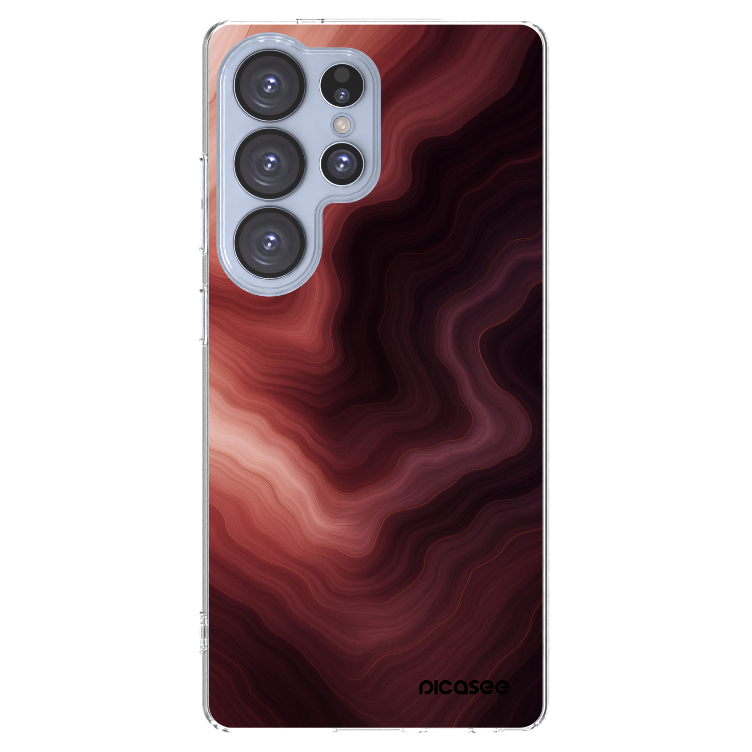 Picasee husă transparentă din silicon pentru Samsung Galaxy S25 Ultra 5G - Rouge