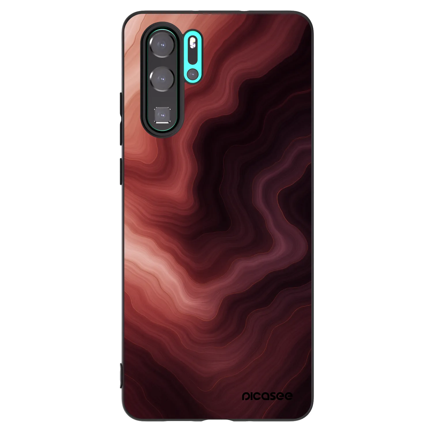 Picasee husă neagră din silicon pentru Huawei P30 Pro - Rouge