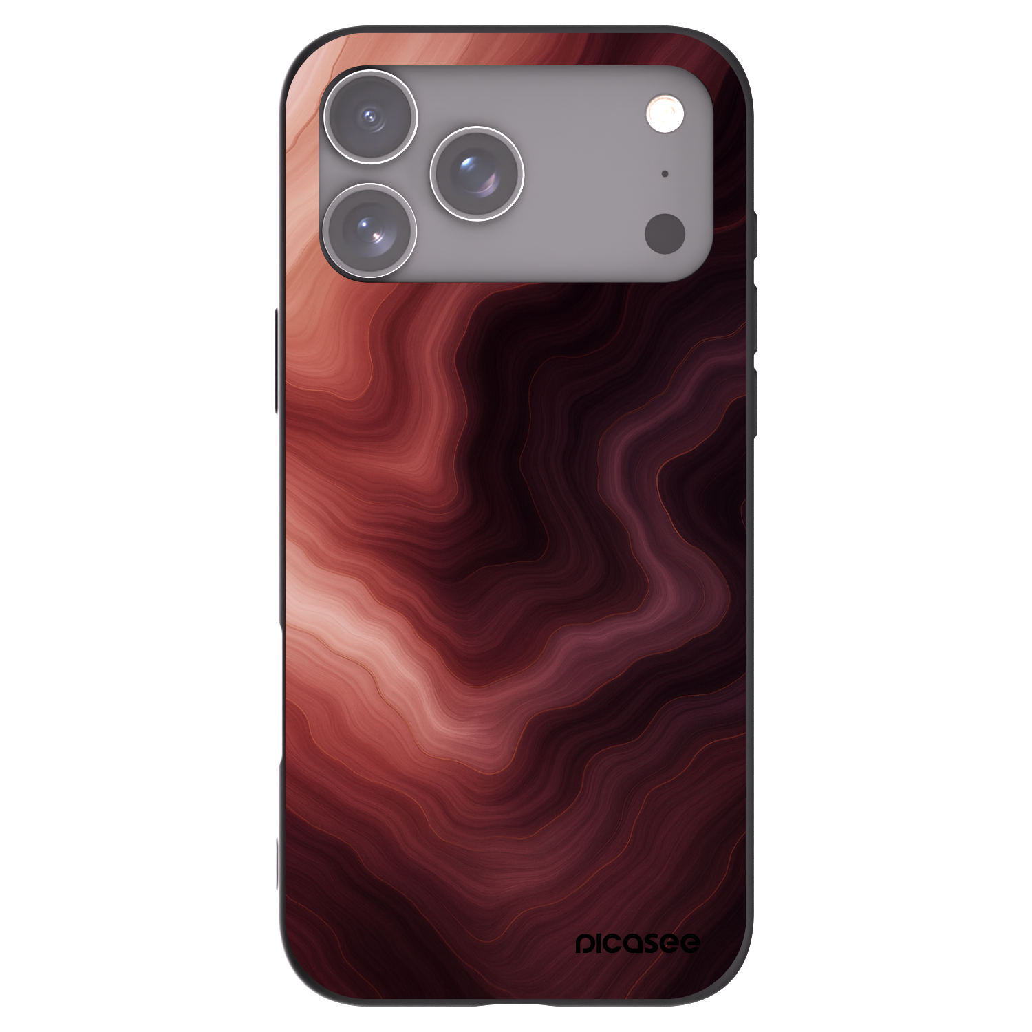 Picasee husă neagră din silicon pentru Apple iPhone 17 Pro Max - Rouge