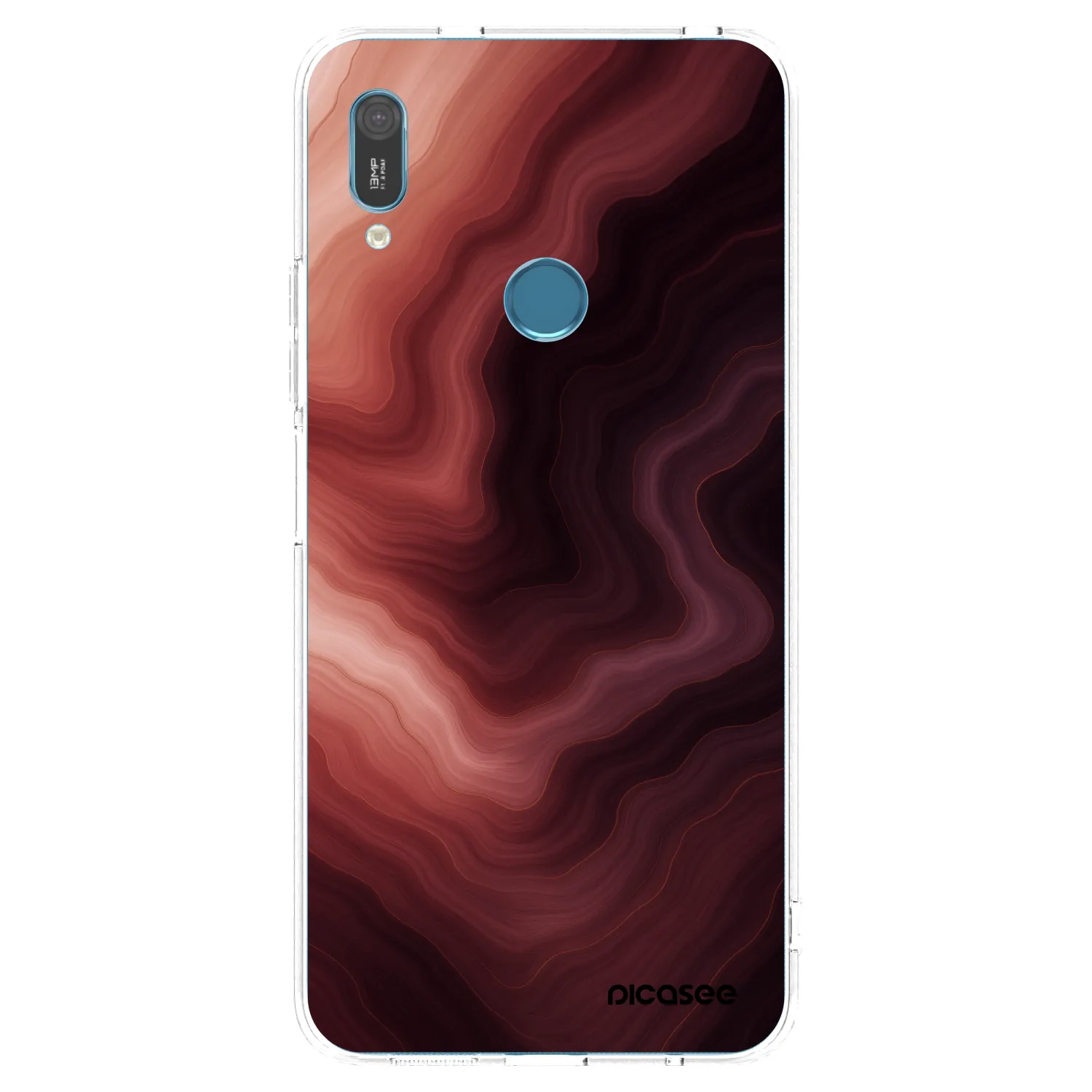 Picasee husă transparentă din silicon pentru Huawei Y6 2019 - Rouge