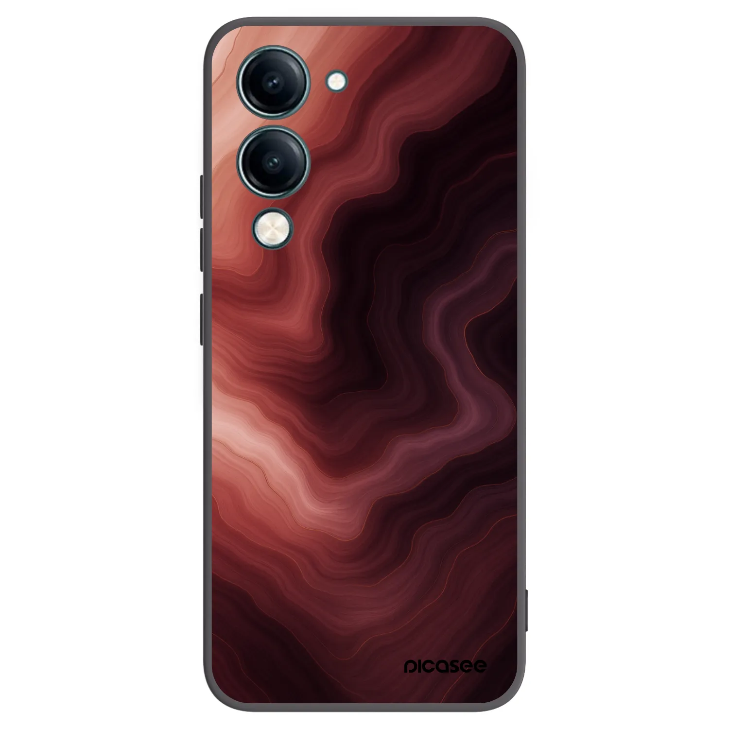 Picasee husă neagră din silicon pentru Vivo Y29s 5G - Rouge