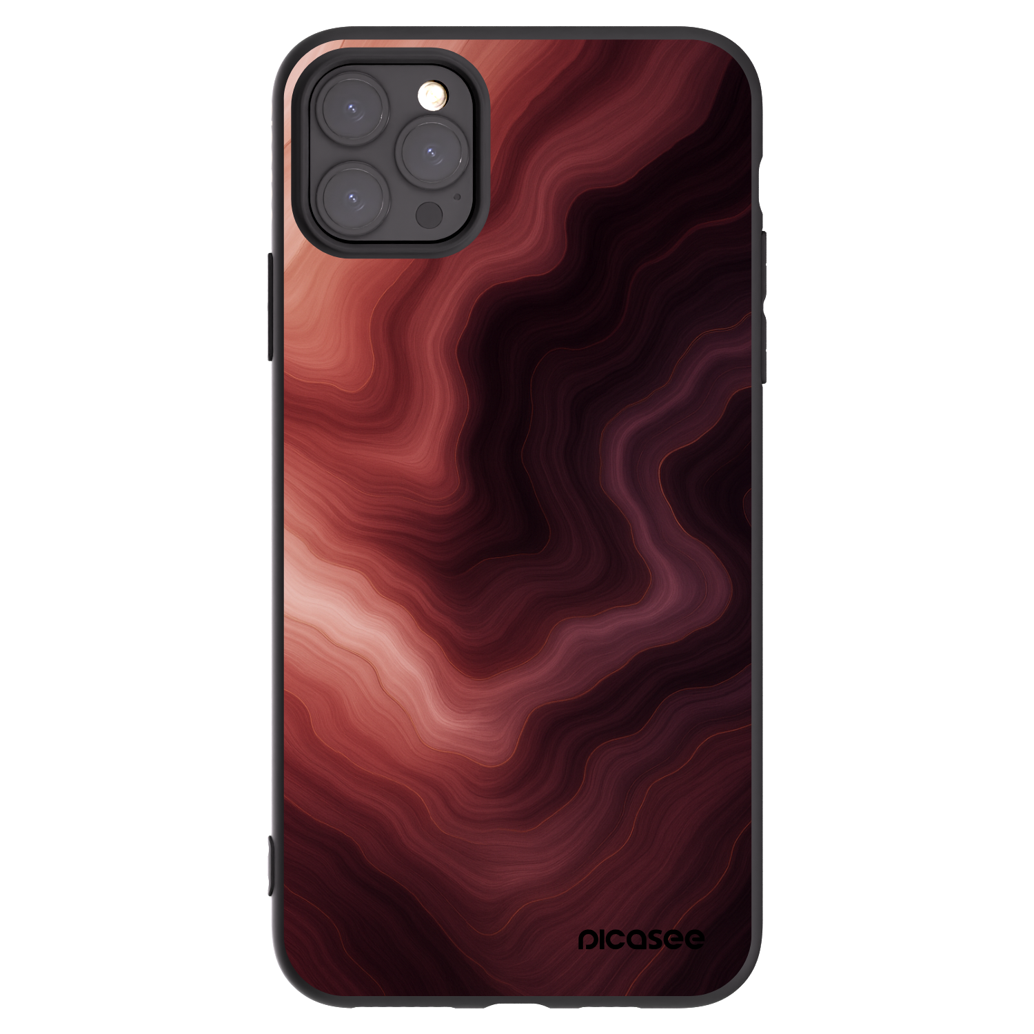 Picasee husă neagră din silicon pentru Apple iPhone 11 Pro Max - Rouge