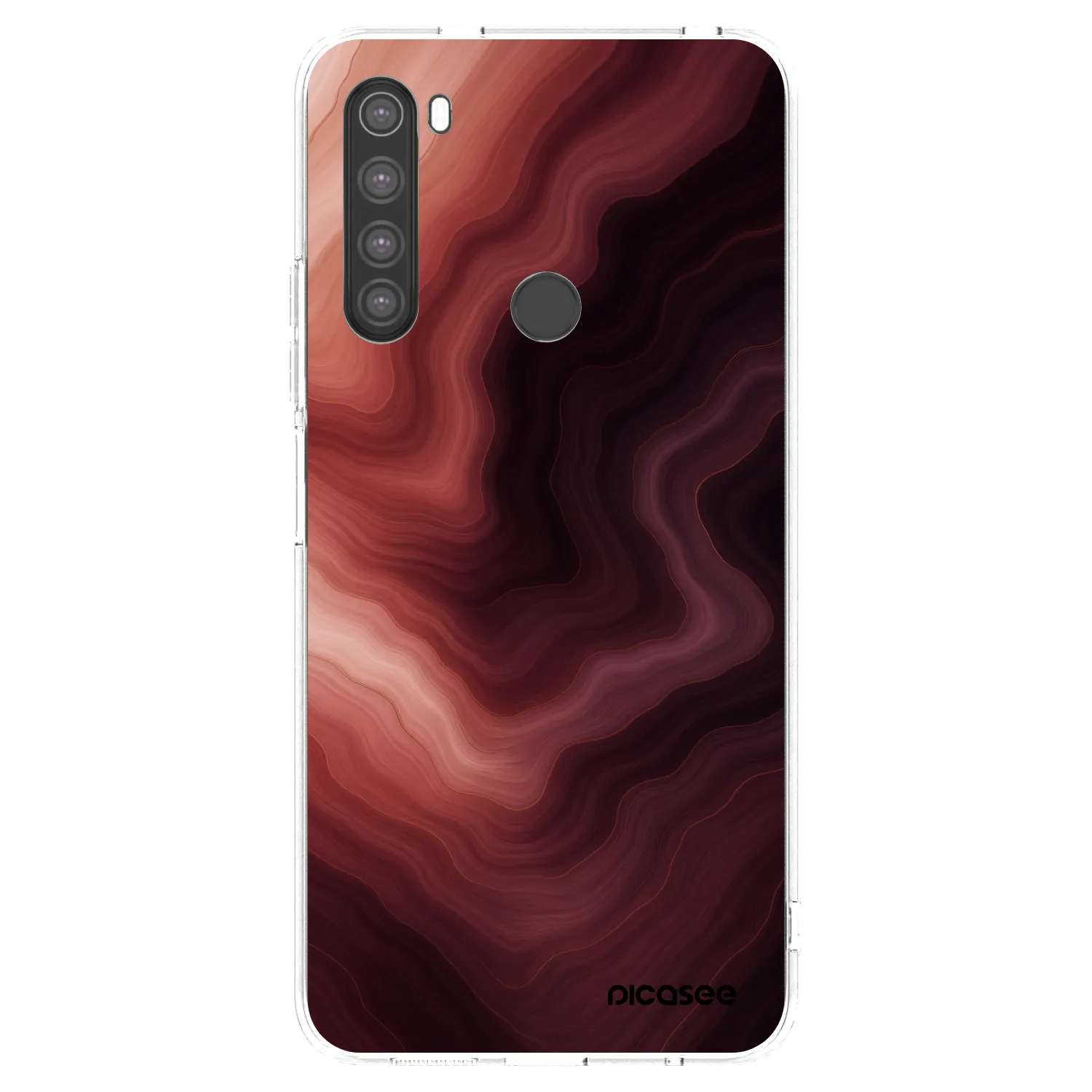 Picasee husă transparentă din silicon pentru Xiaomi Redmi Note 8 - Rouge
