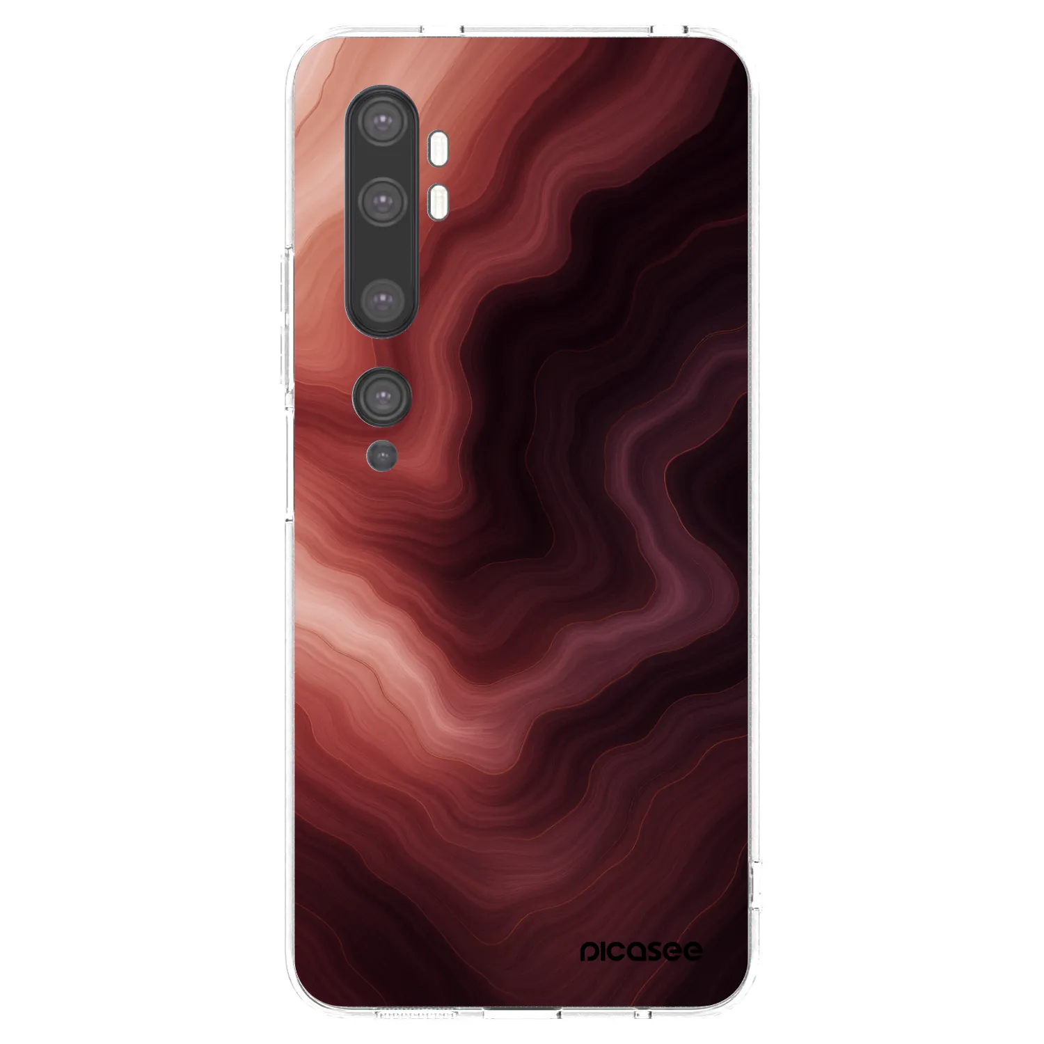 Picasee husă transparentă din silicon pentru Xiaomi Mi Note 10 (Pro) - Rouge