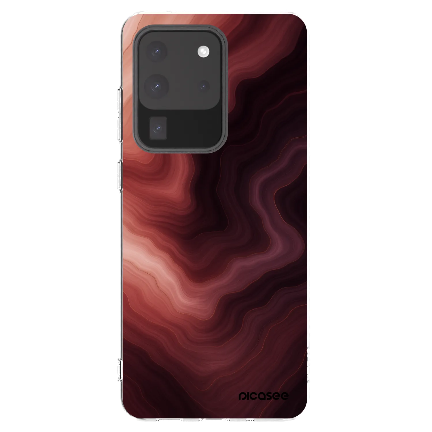 Picasee husă transparentă din silicon pentru Samsung Galaxy S20 Ultra 5G G988F - Rouge