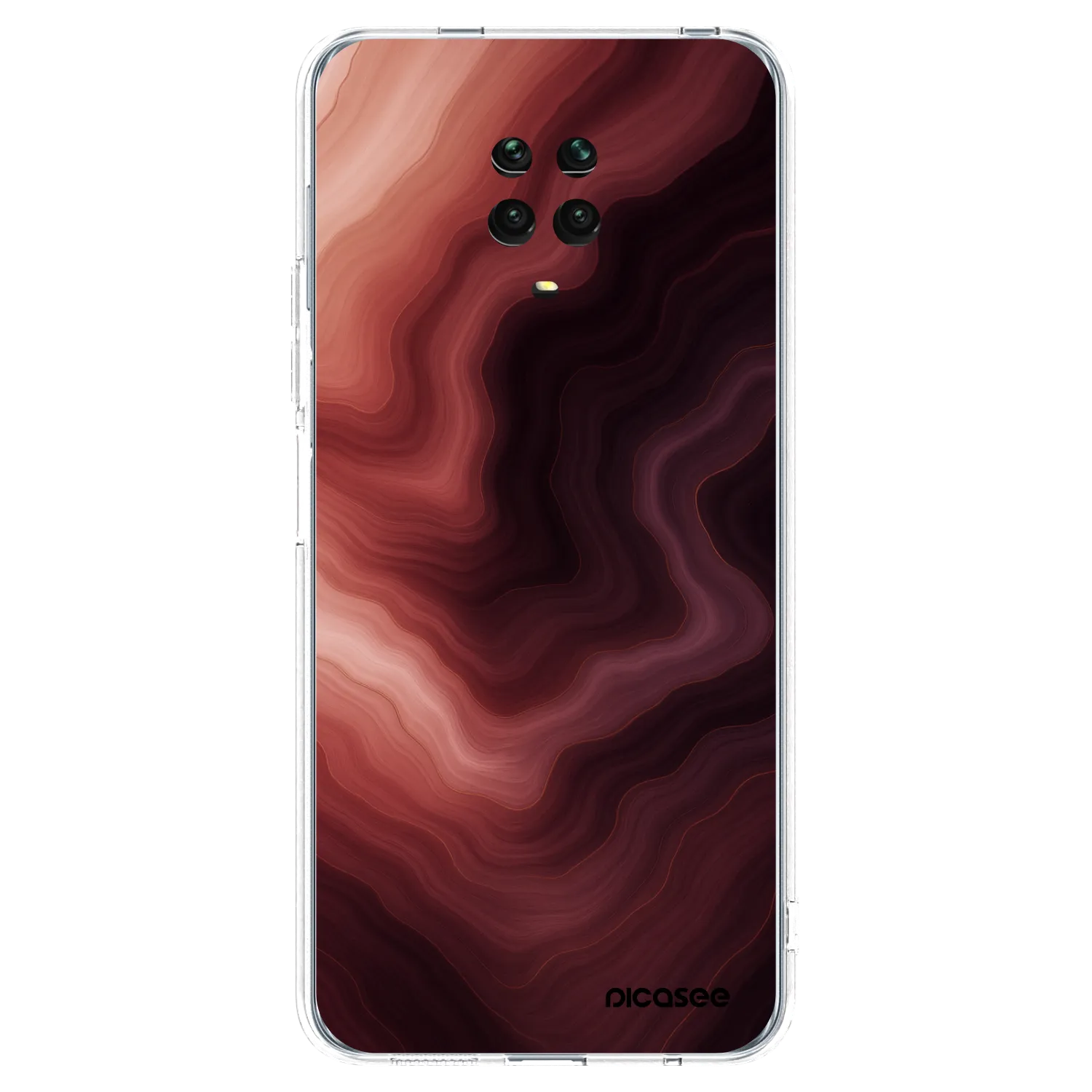 Picasee husă transparentă din silicon pentru Xiaomi Redmi Note 9 Pro - Rouge