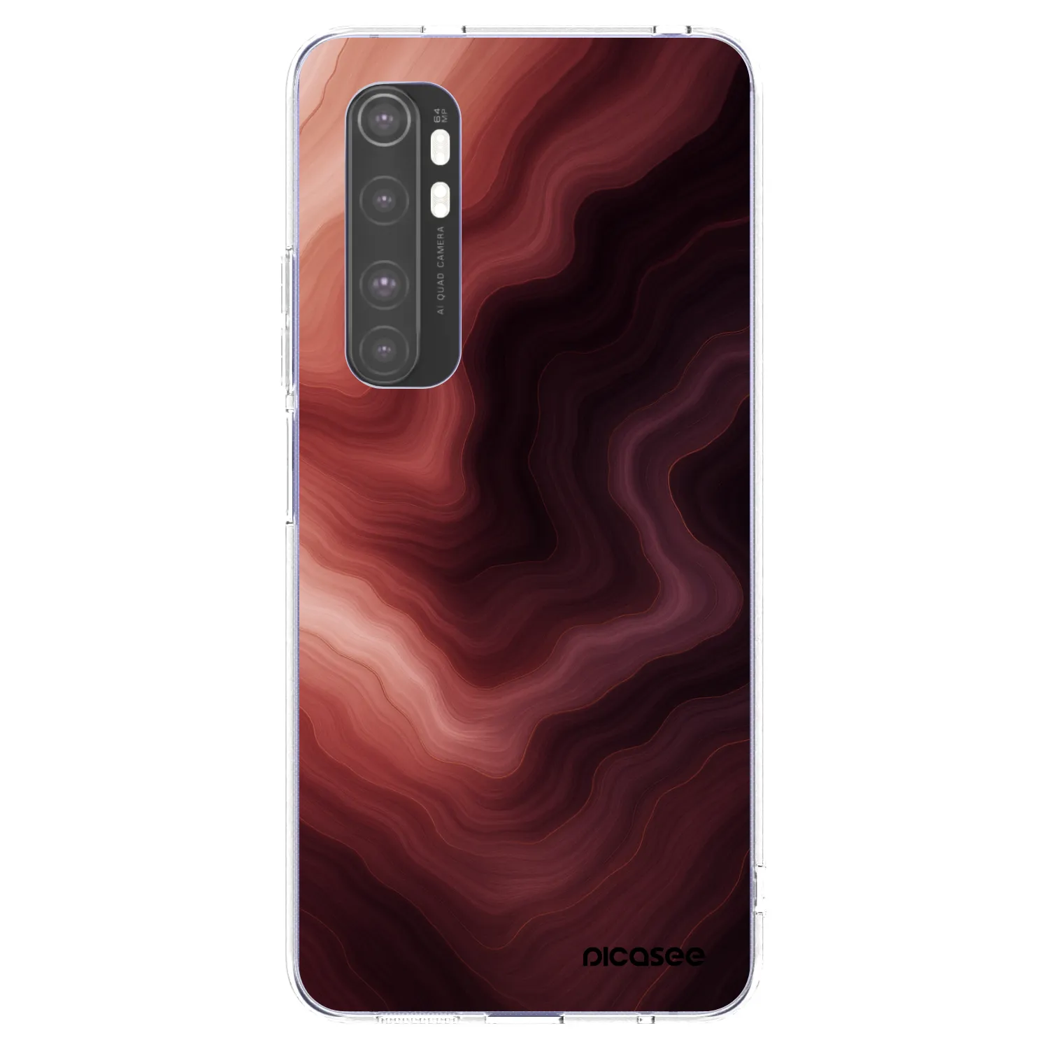 Picasee husă transparentă din silicon pentru Xiaomi Mi Note 10 Lite - Rouge