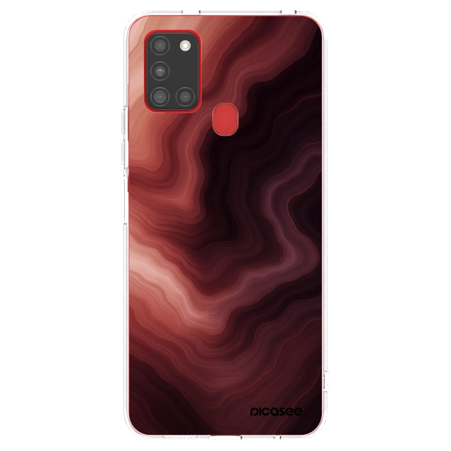 Picasee husă transparentă din silicon pentru Samsung Galaxy A21s - Rouge