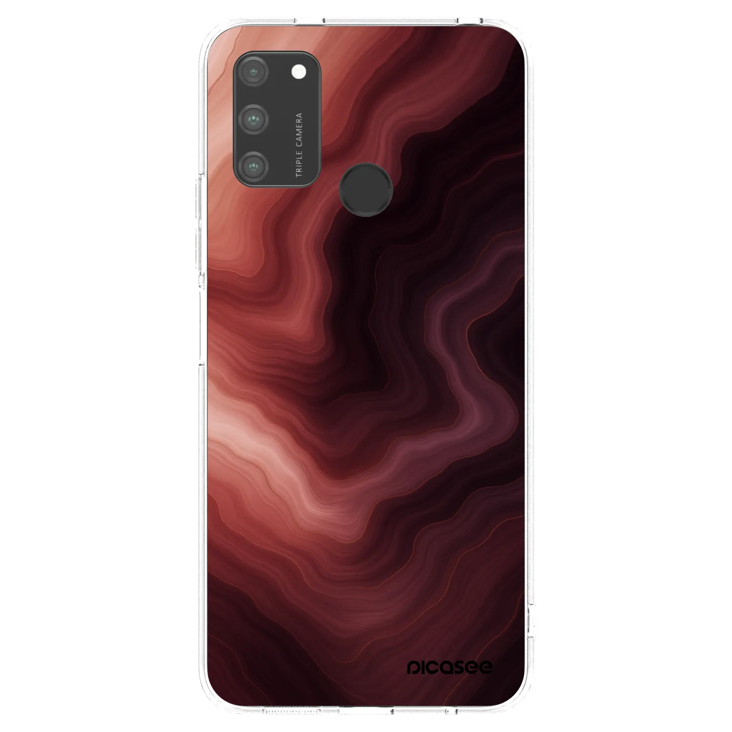 Picasee husă transparentă din silicon pentru Honor 9A - Rouge