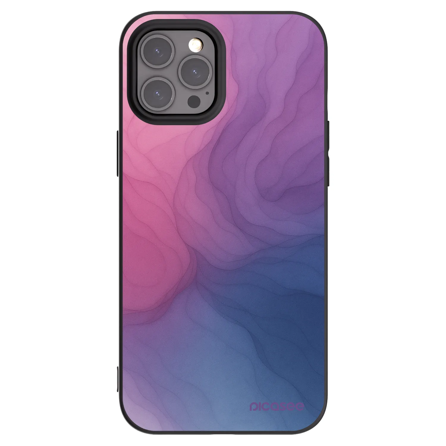 Picasee husă neagră din silicon pentru Apple iPhone 12 Pro Max - Silk