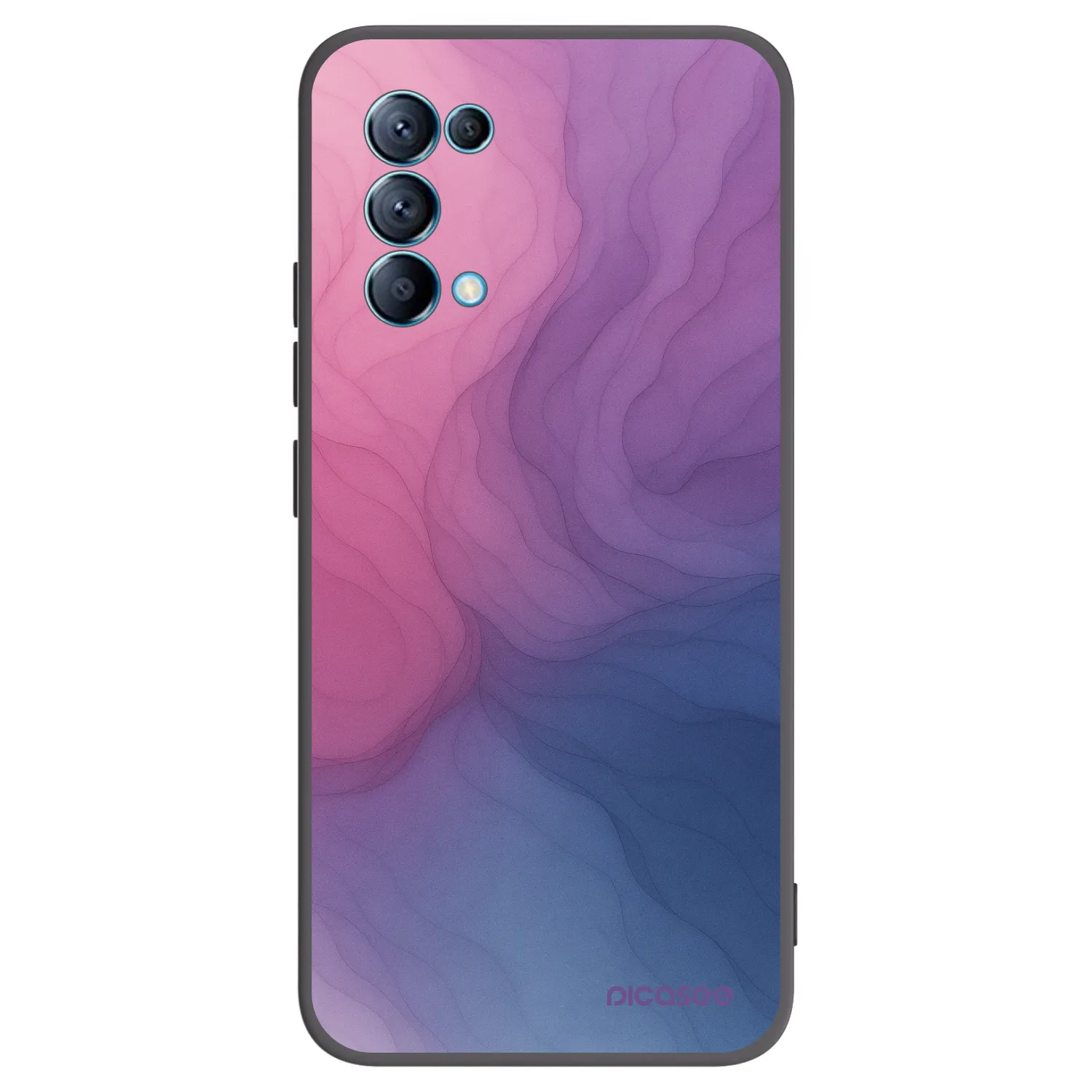 Picasee husă neagră din silicon pentru OPPO Reno 5 5G - Silk