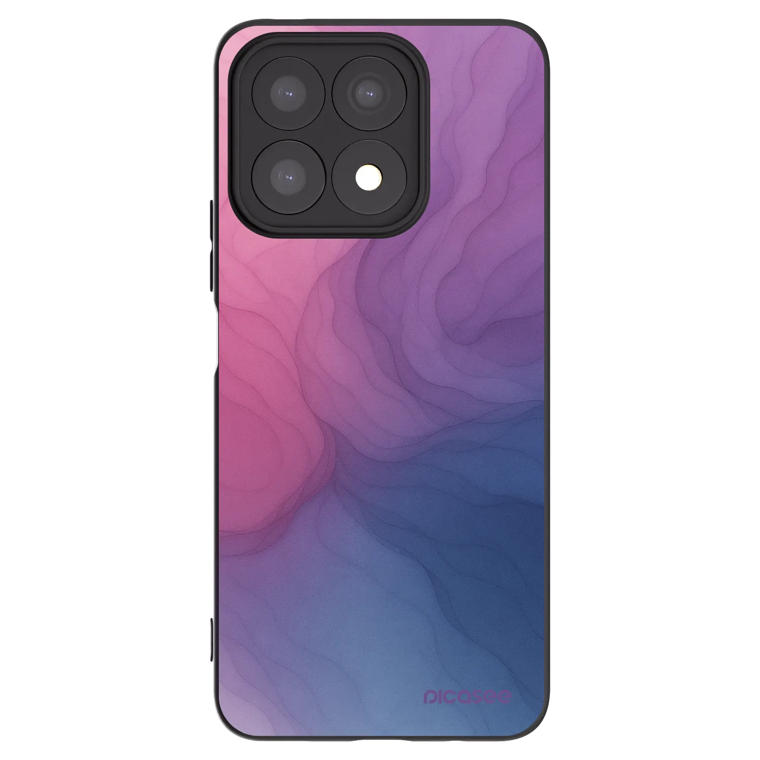 Picasee husă neagră din silicon pentru Honor X8a - Silk