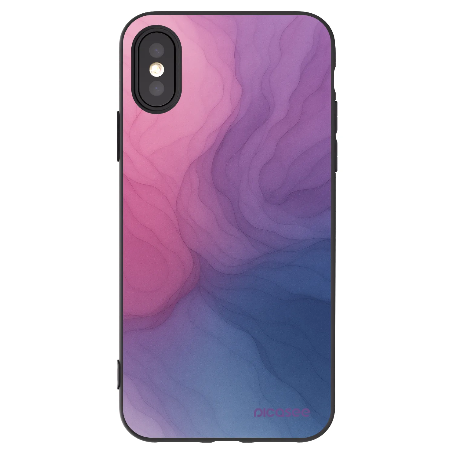 Picasee husă neagră din silicon pentru Apple iPhone X/XS - Silk