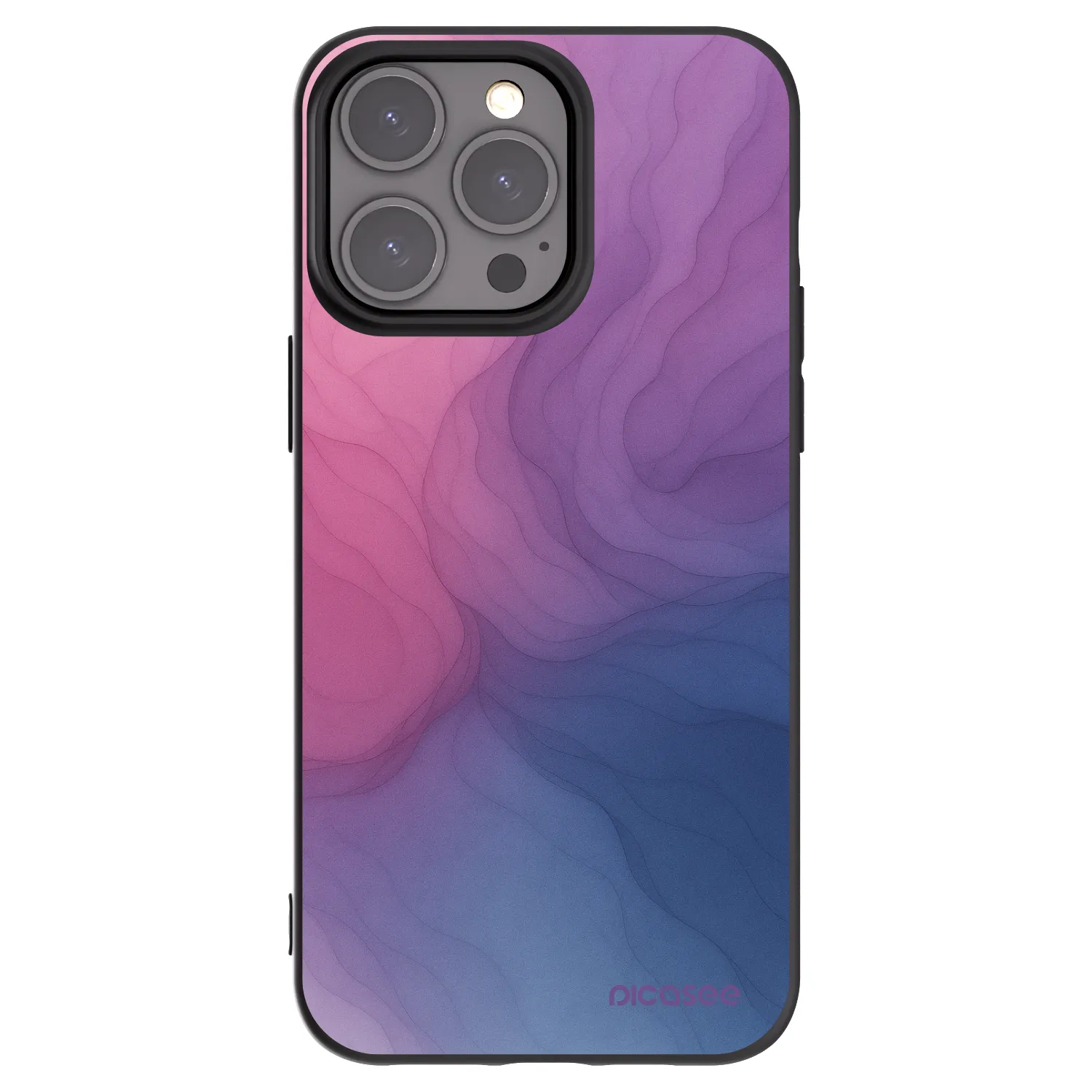 Picasee husă neagră din silicon pentru Apple iPhone 15 Pro Max - Silk