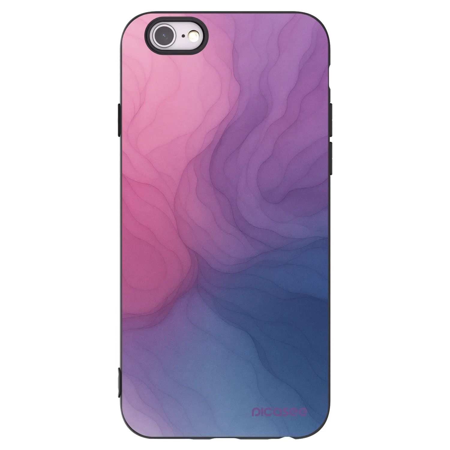 Picasee husă neagră din silicon pentru Apple iPhone 6/6S - Silk