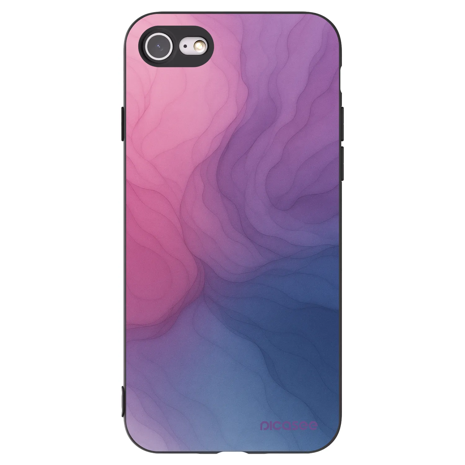 Picasee husă neagră din silicon pentru Apple iPhone 8 - Silk