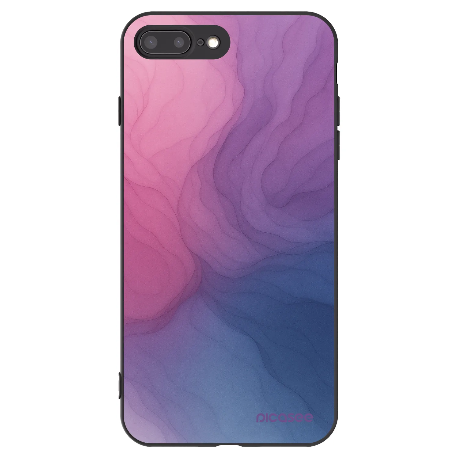 Picasee husă neagră din silicon pentru Apple iPhone 8 Plus - Silk