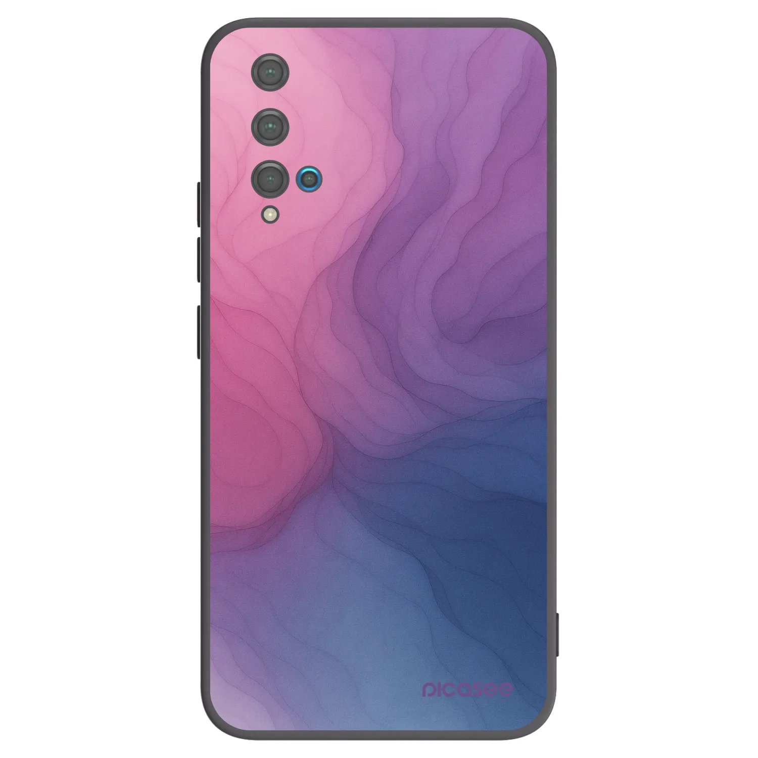 Picasee husă neagră din silicon pentru Huawei Nova 5T - Silk