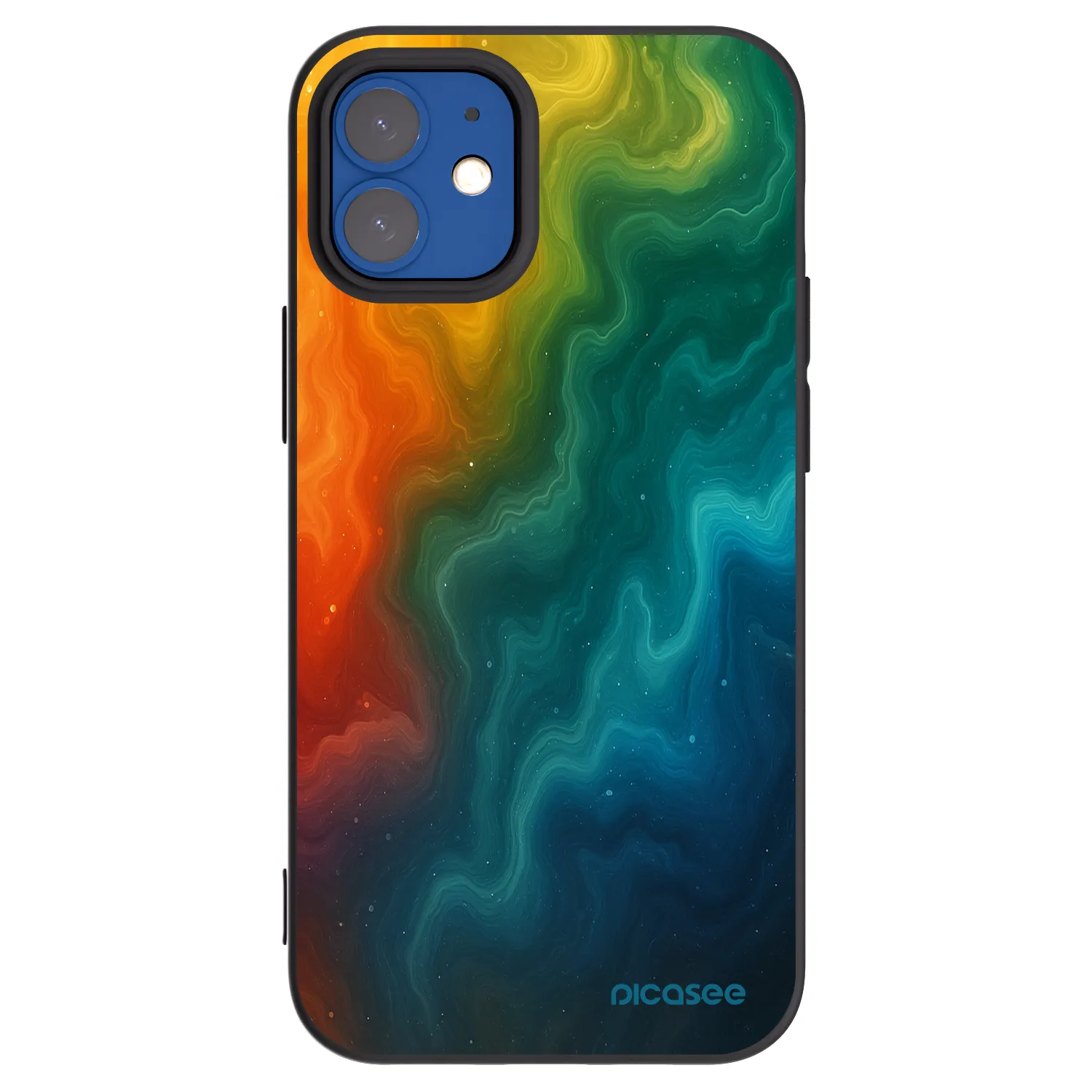 Picasee husă neagră din silicon pentru Apple iPhone 12 mini - Solar