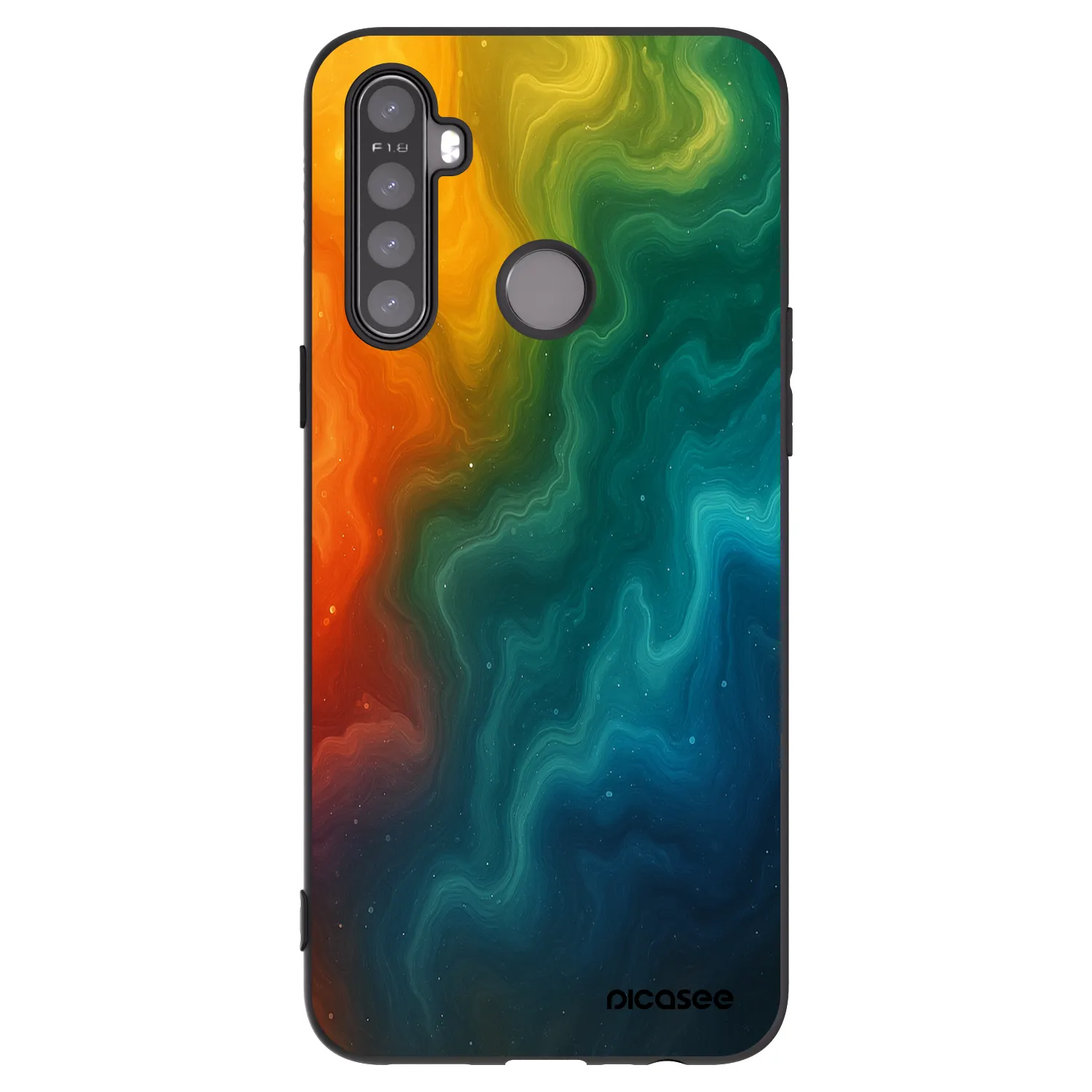 Picasee husă neagră din silicon pentru Realme 6i - Solar