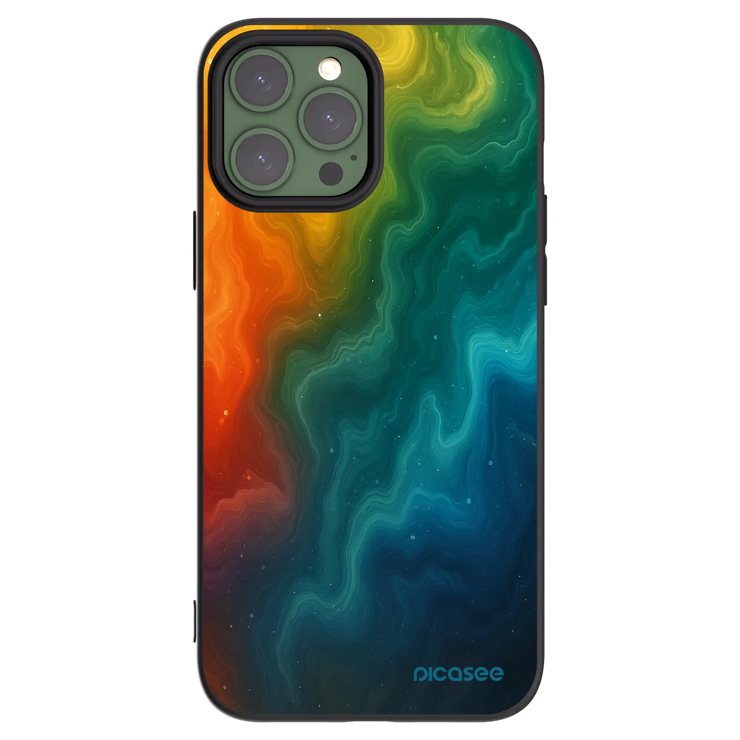 Picasee husă neagră din silicon pentru Apple iPhone 13 Pro Max - Solar