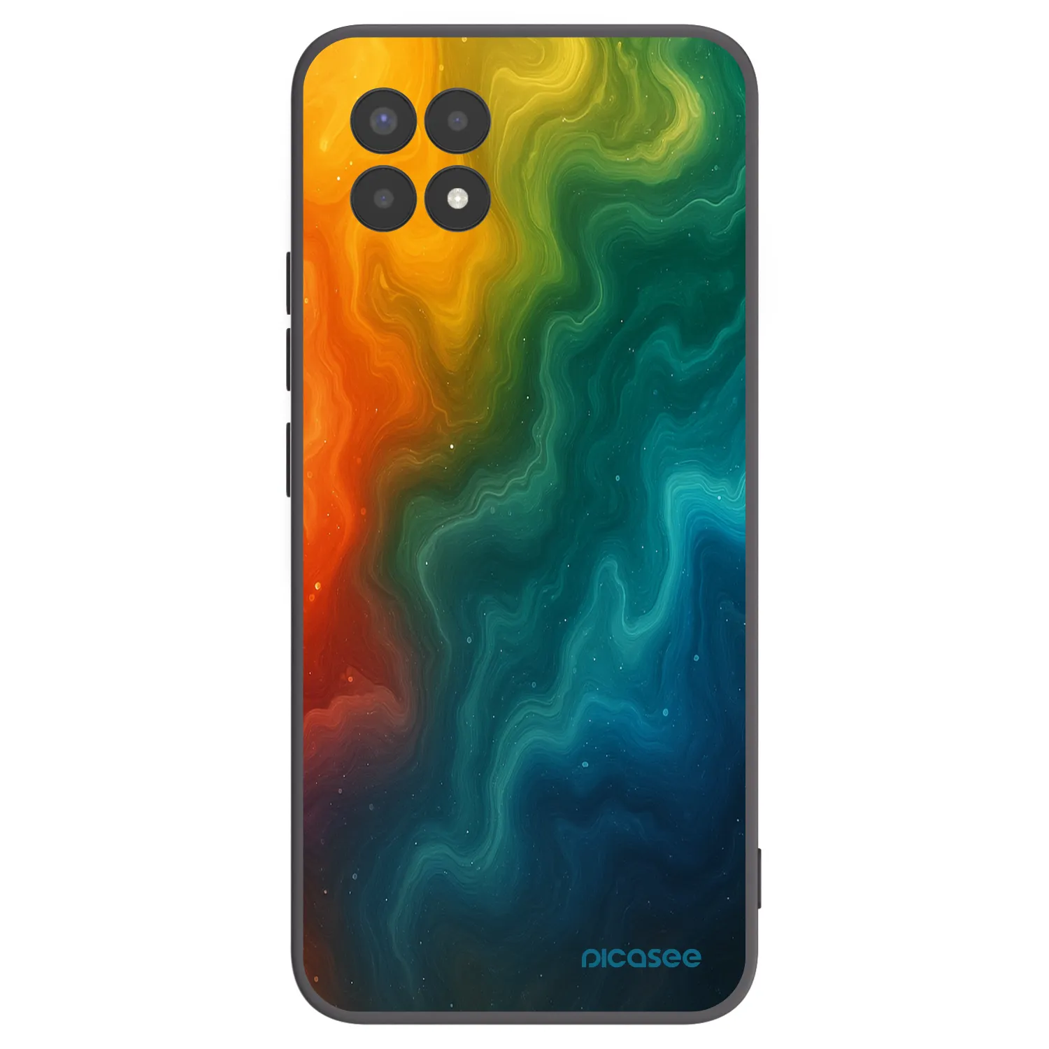 Picasee husă neagră din silicon pentru Realme 8i - Solar
