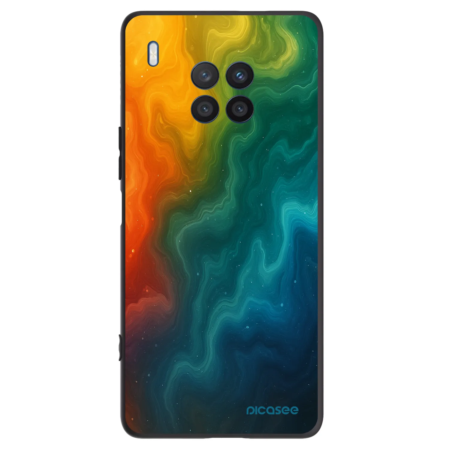 Picasee husă neagră din silicon pentru Honor 50 Lite - Solar