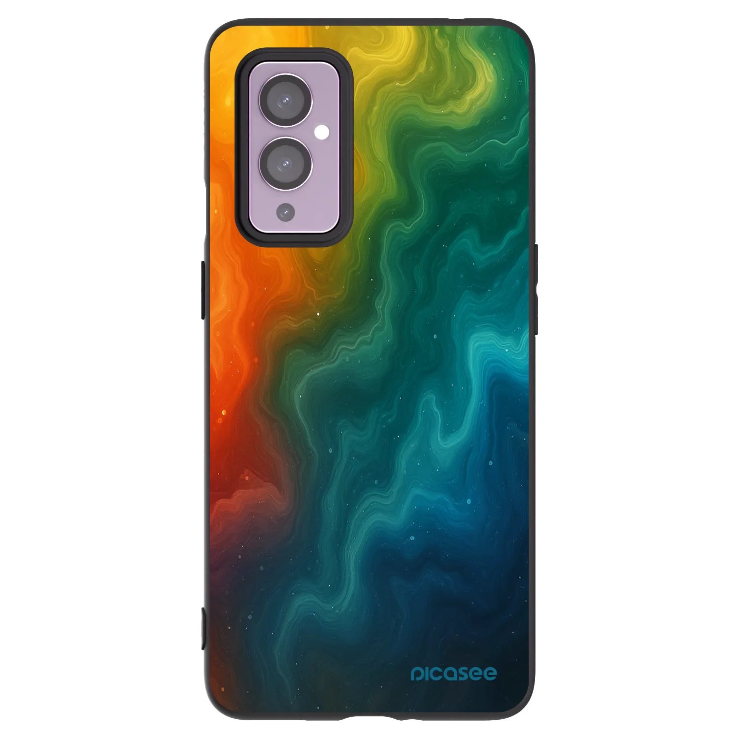Picasee husă neagră din silicon pentru OnePlus 9 - Solar
