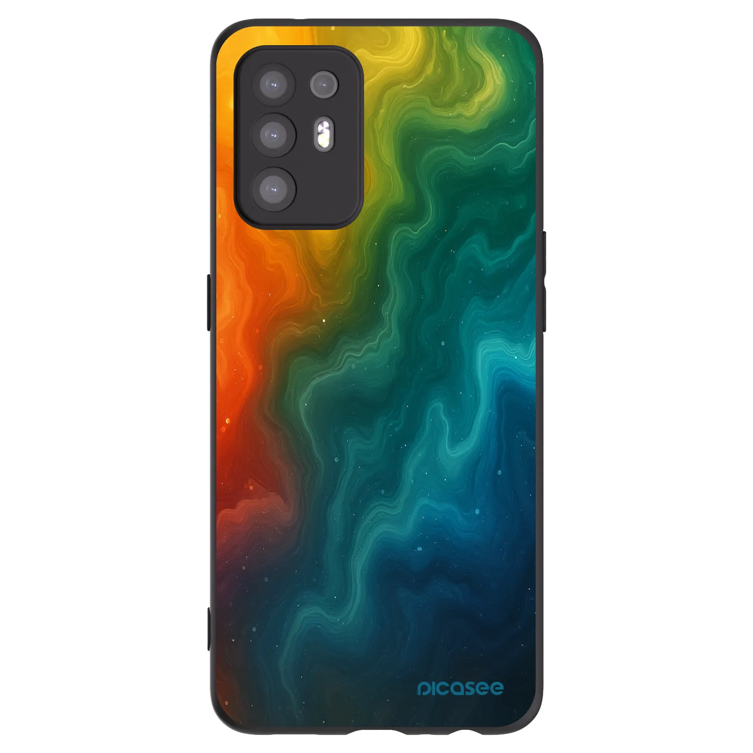 Picasee husă neagră din silicon pentru OPPO A94 5G - Solar