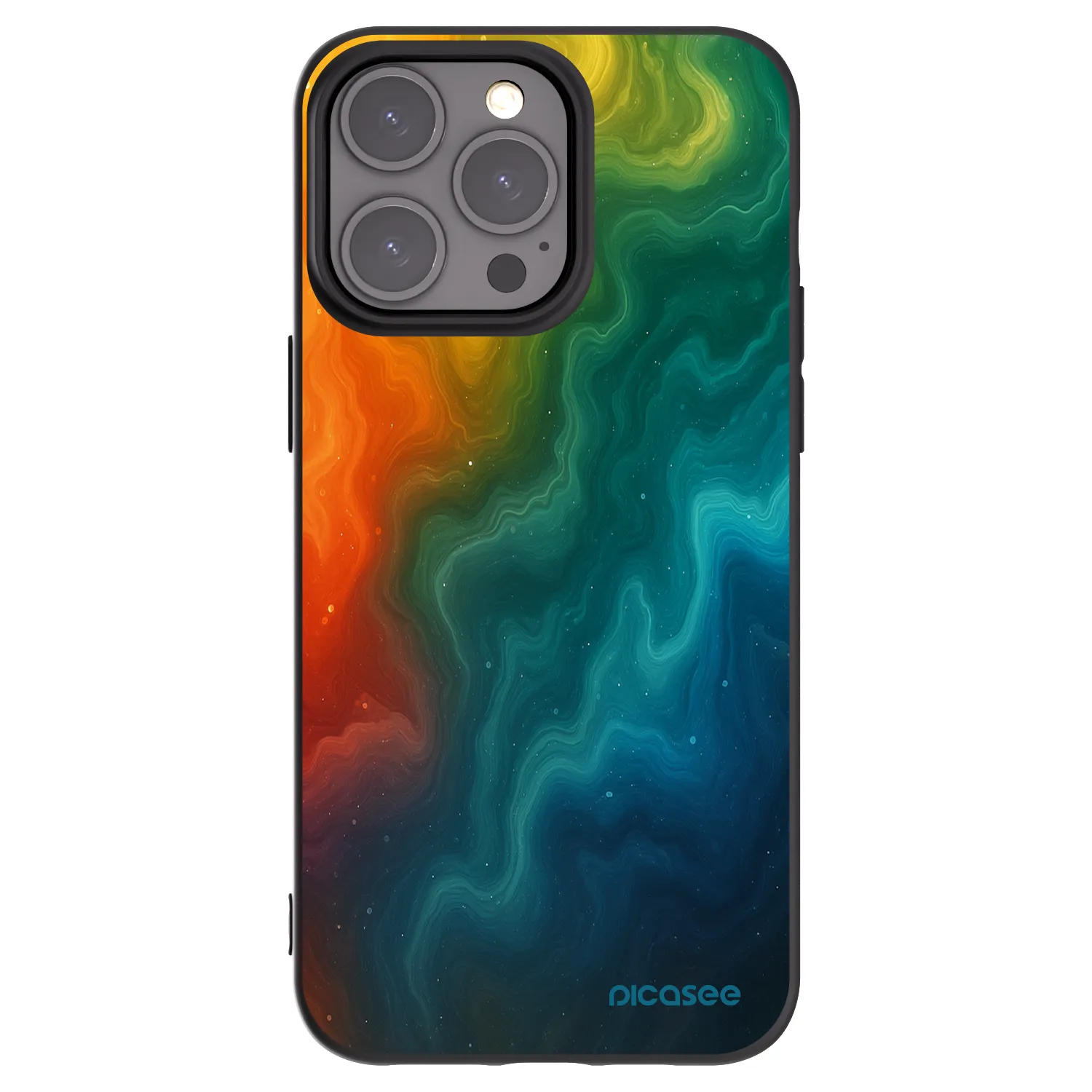 Picasee husă neagră din silicon pentru Apple iPhone 15 Pro Max - Solar