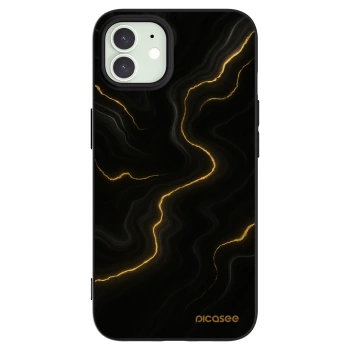 Picasee husă neagră din silicon pentru Apple iPhone 12 Pro - Thunder