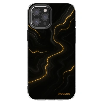 Picasee husă transparentă din silicon pentru Apple iPhone 12 Pro Max - Thunder