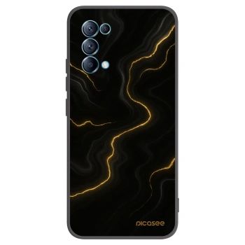 Picasee husă neagră din silicon pentru OPPO Reno 5 5G - Thunder