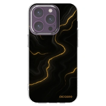 Picasee husă transparentă din silicon pentru Apple iPhone 14 Pro - Thunder