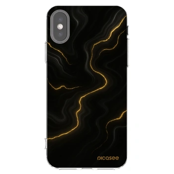 Picasee husă transparentă din silicon pentru Apple iPhone X/XS - Thunder