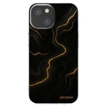 Picasee husă transparentă din silicon pentru Apple iPhone 15 - Thunder
