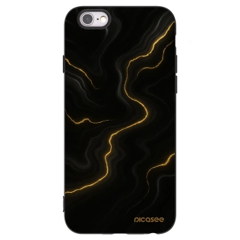 Picasee husă neagră din silicon pentru Apple iPhone 6/6S - Thunder