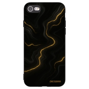 Picasee husă neagră din silicon pentru Apple iPhone 7 - Thunder