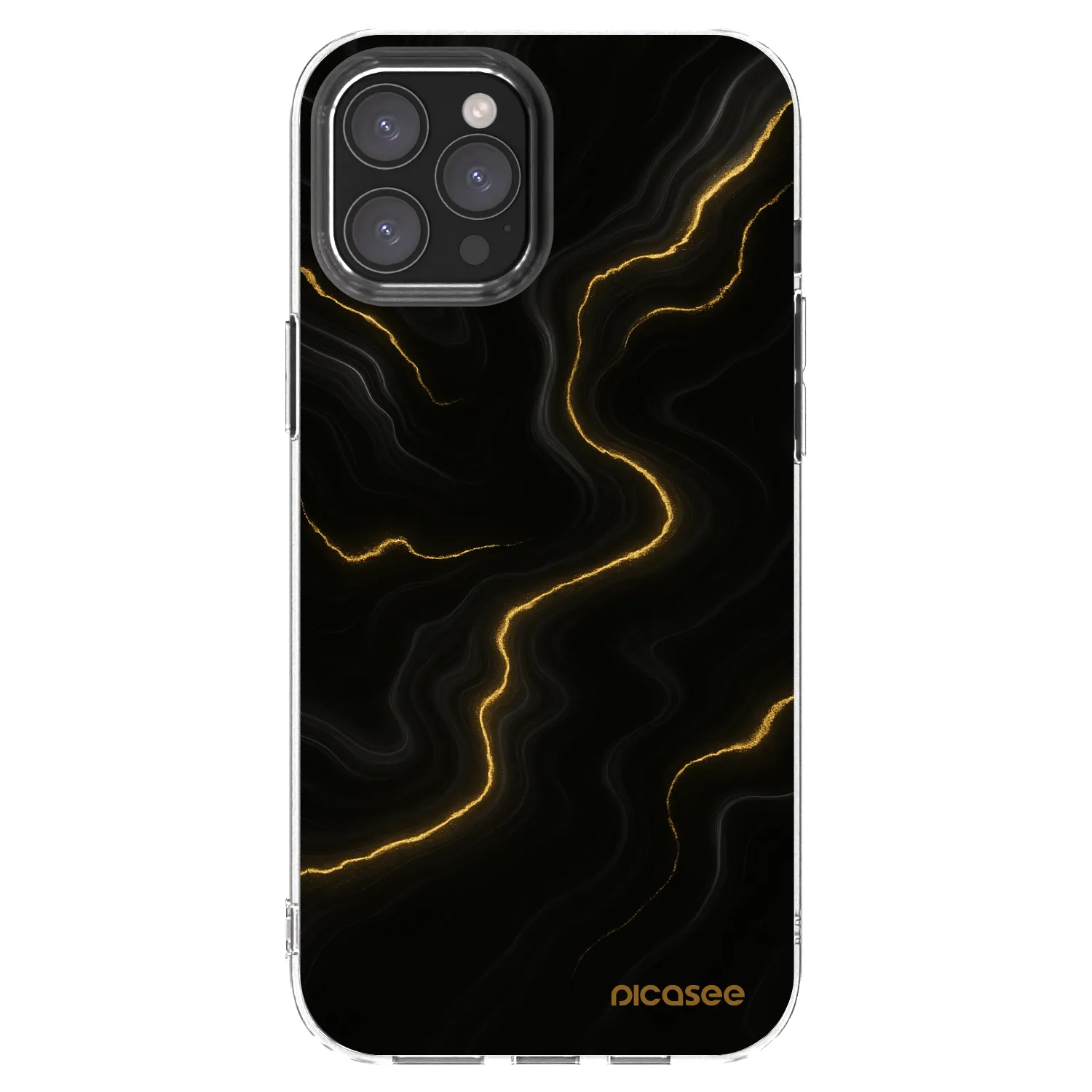 Picasee husă transparentă din silicon pentru Apple iPhone 12 Pro Max - Thunder