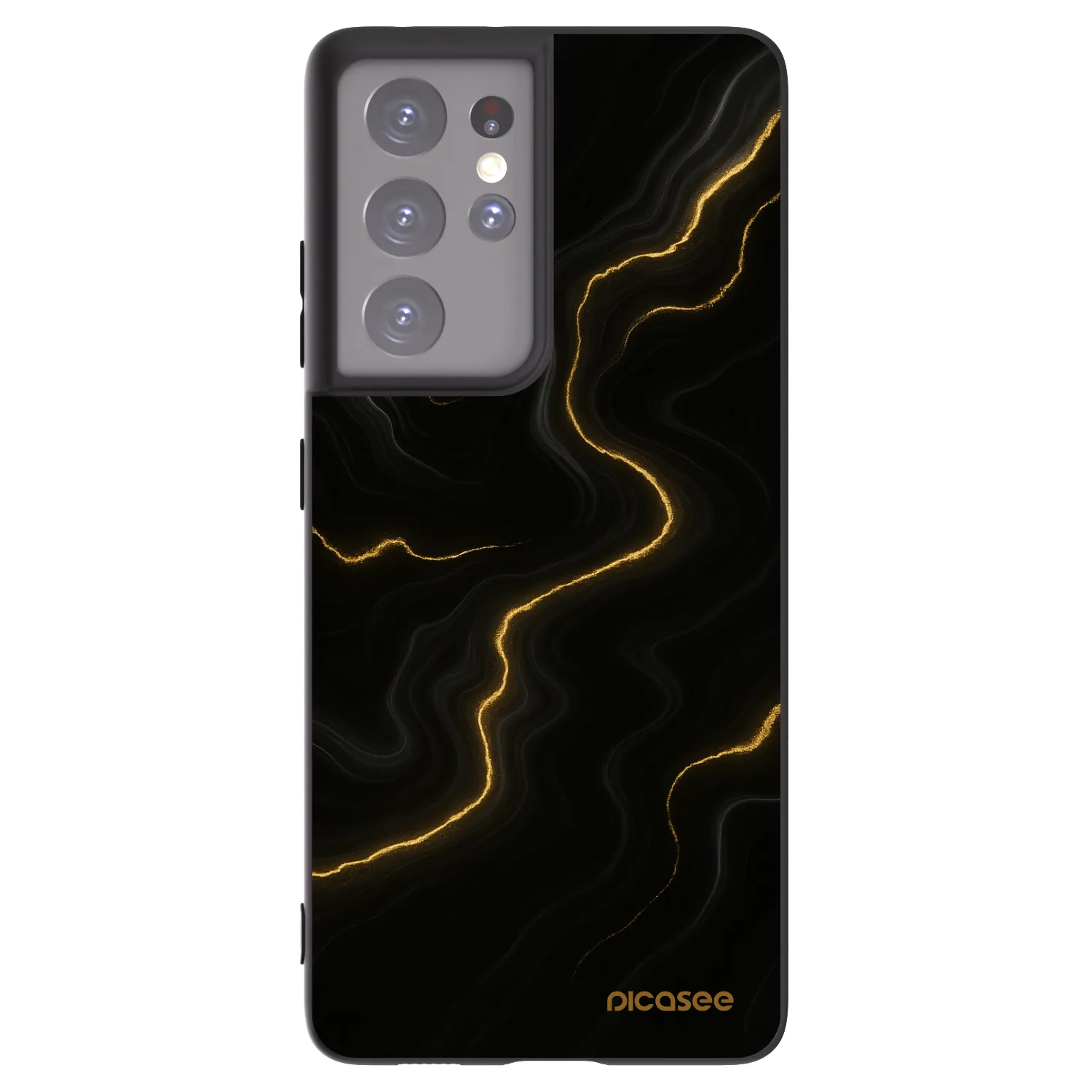 Picasee husă neagră din silicon pentru Samsung Galaxy S21 Ultra 5G G998B - Thunder