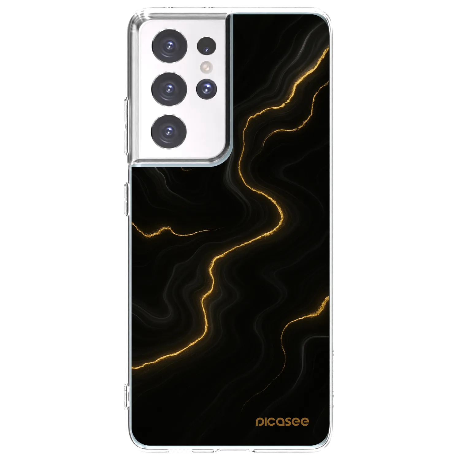 Picasee husă transparentă din silicon pentru Samsung Galaxy S21 Ultra 5G G998B - Thunder