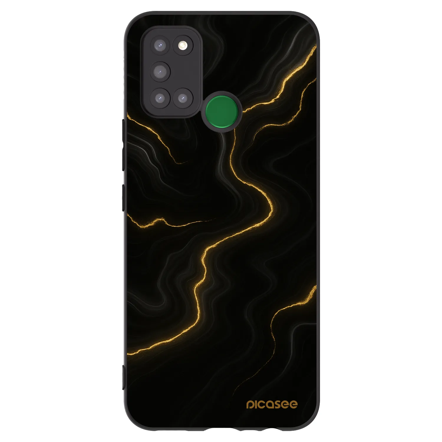 Picasee husă neagră din silicon pentru Realme 7i - Thunder