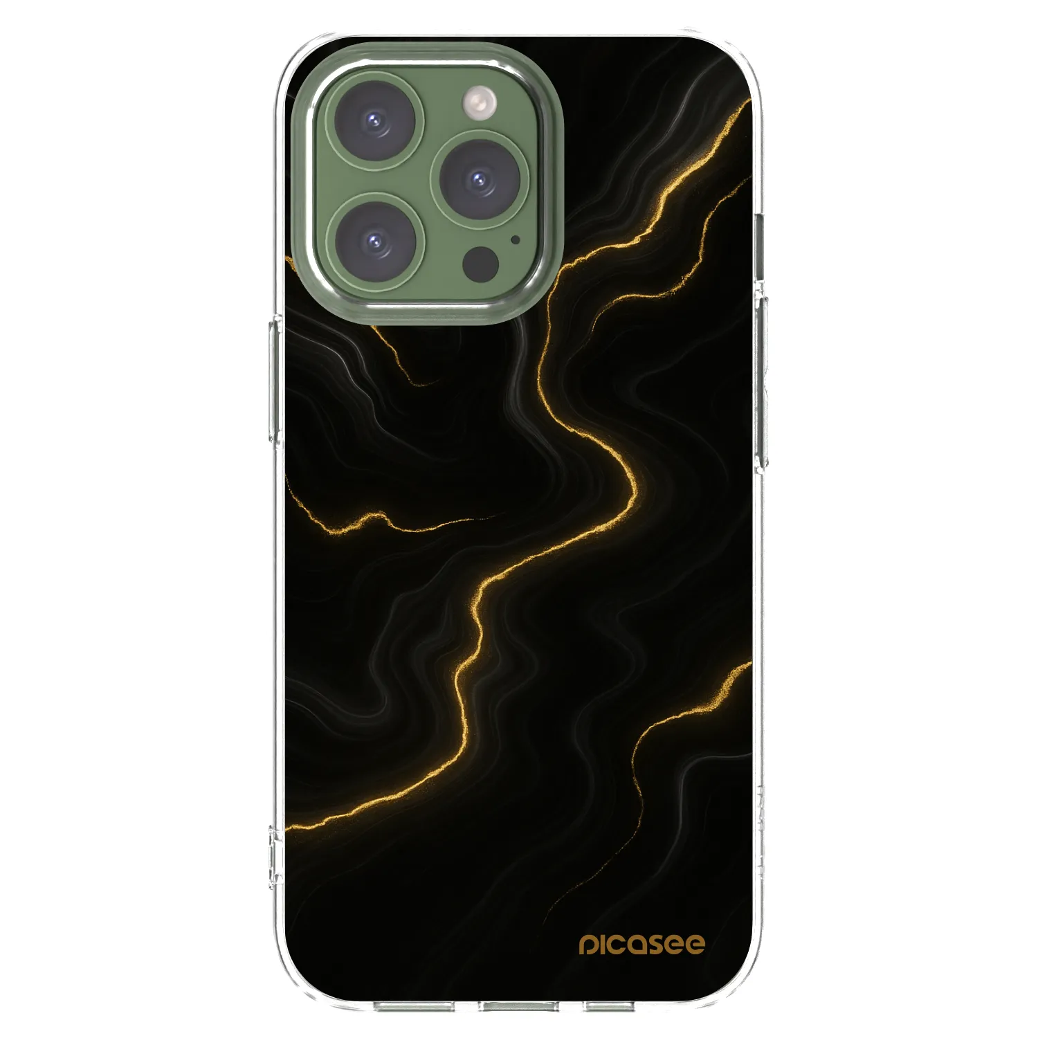 Picasee husă transparentă din silicon pentru Apple iPhone 13 Pro - Thunder