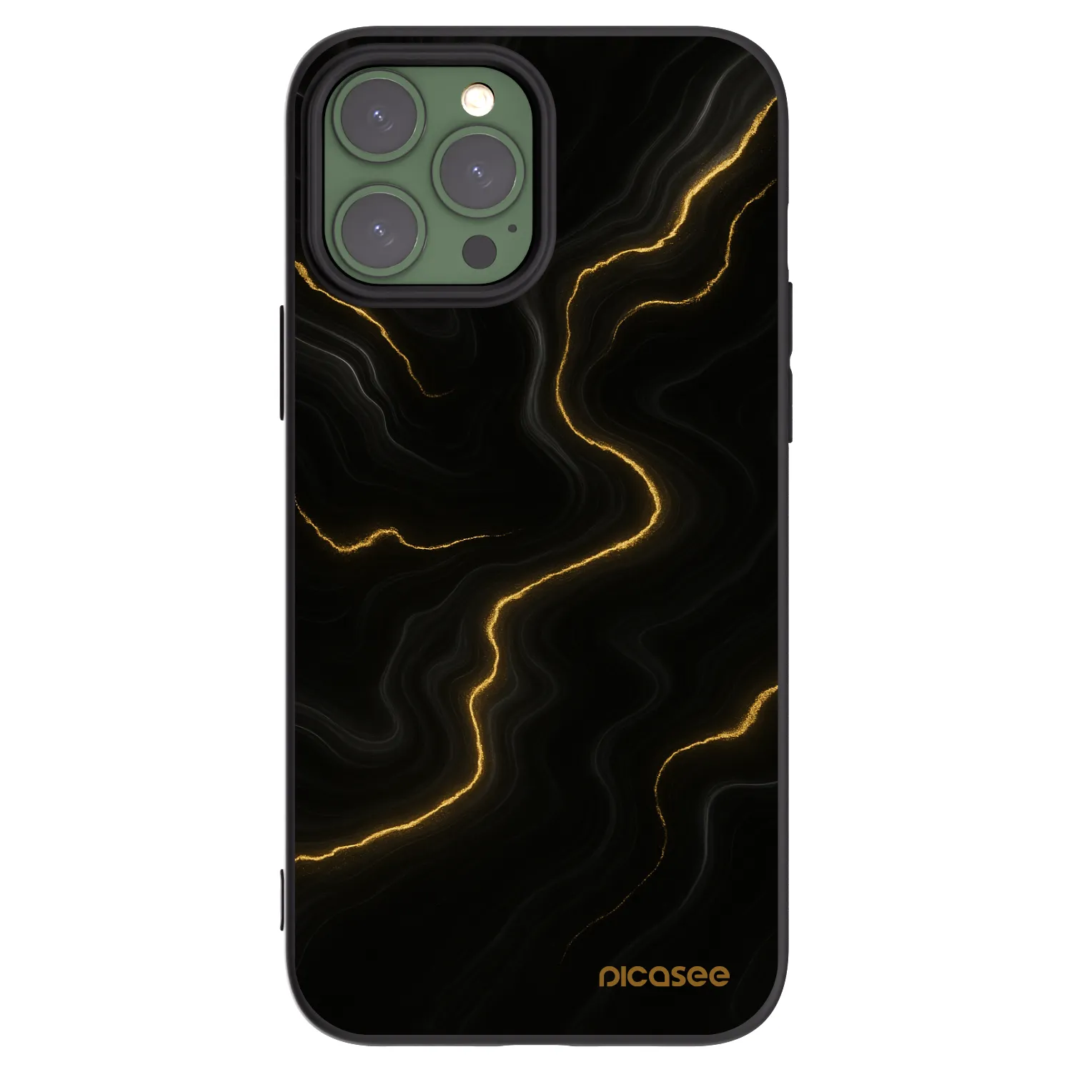 Picasee husă neagră din silicon pentru Apple iPhone 13 Pro Max - Thunder