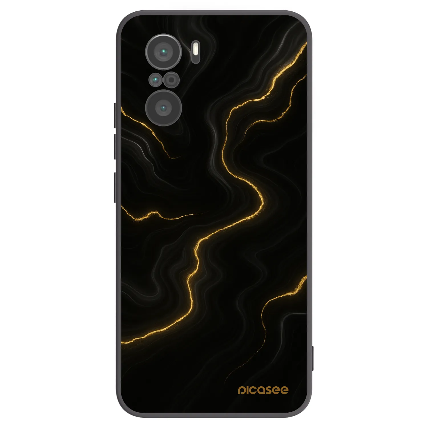 Picasee husă neagră din silicon pentru Xiaomi Poco F3 - Thunder