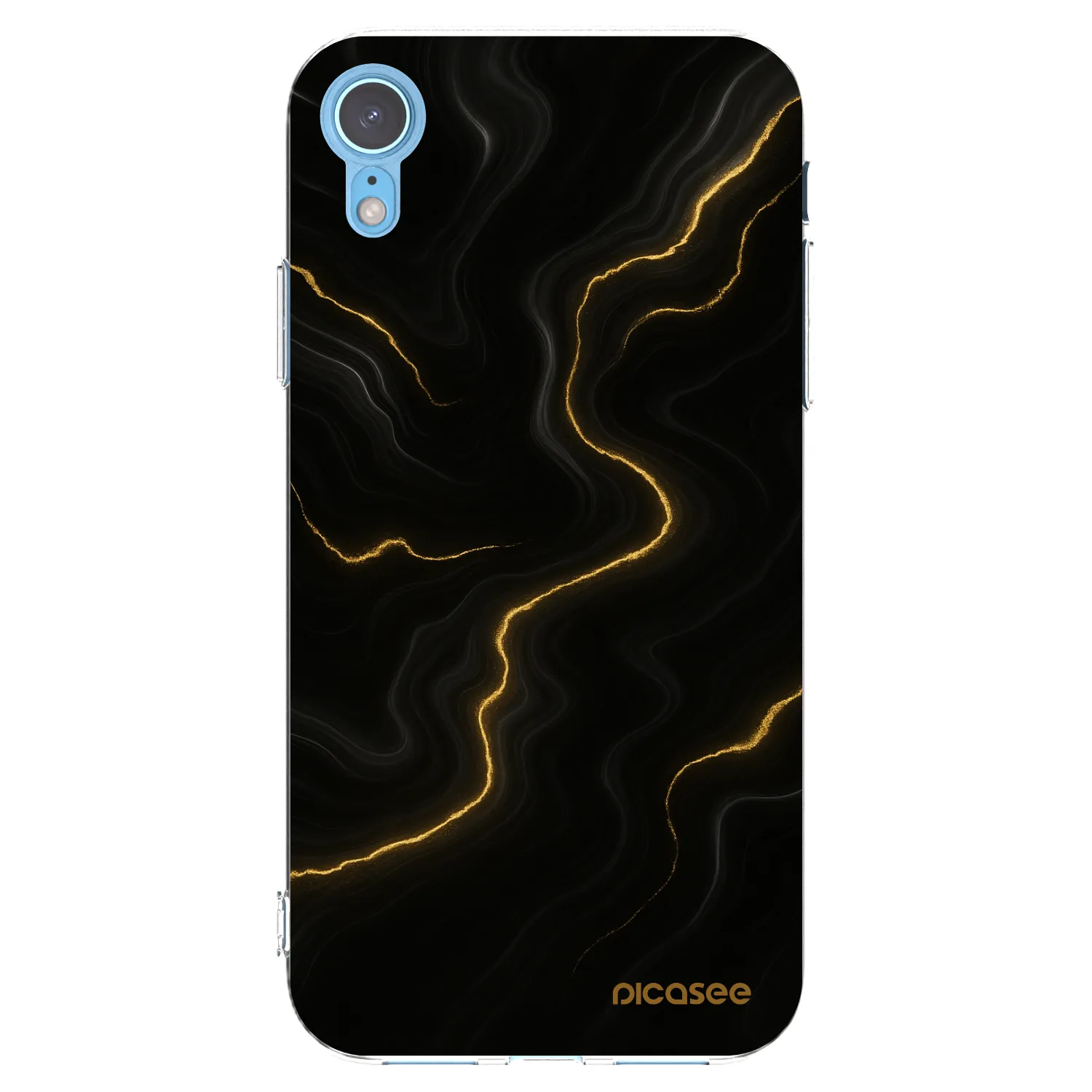 Picasee husă transparentă din silicon pentru Apple iPhone XR - Thunder